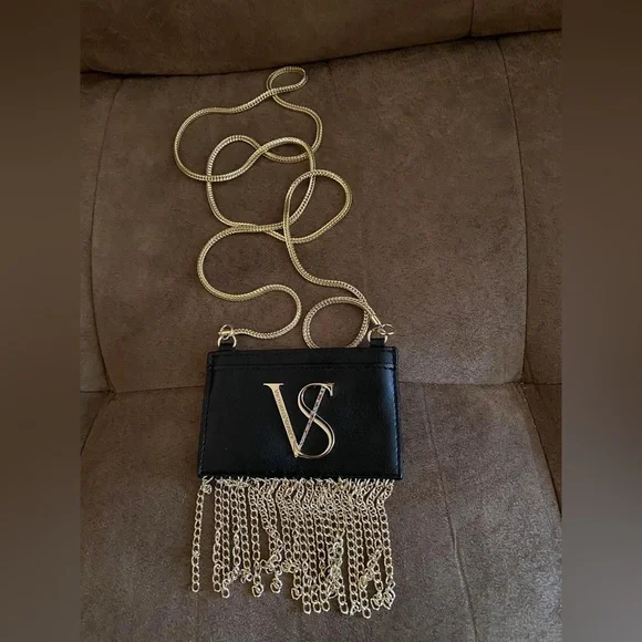 Victoriaβs Secret Metal Fringe Card Wallet Lanyard - Picture 1 of 2